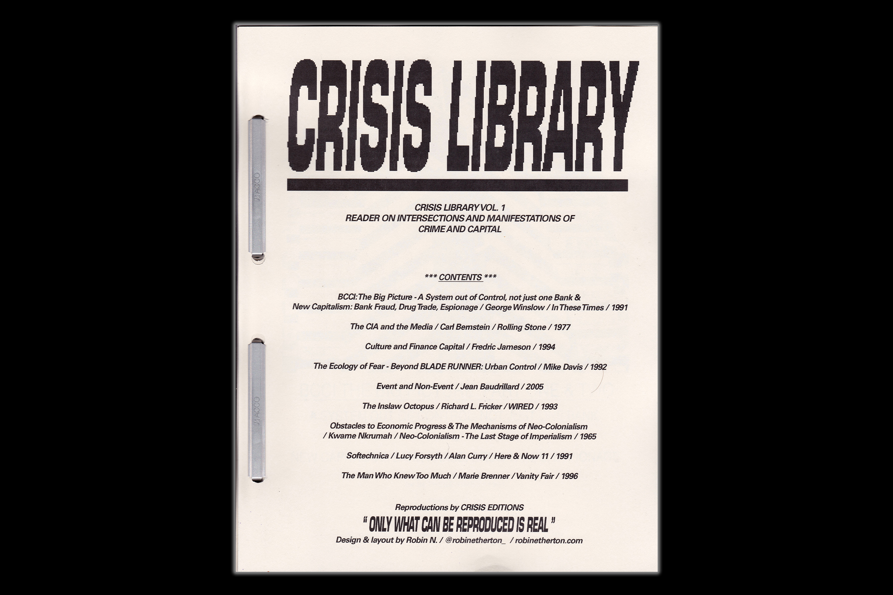 CRISIS EDITIONS